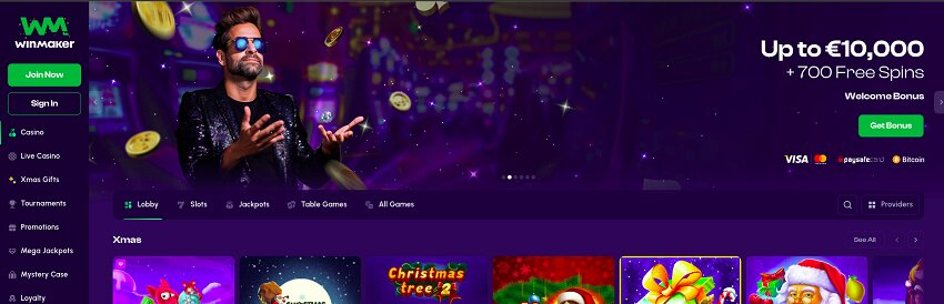 WinMaker Casino Home Page