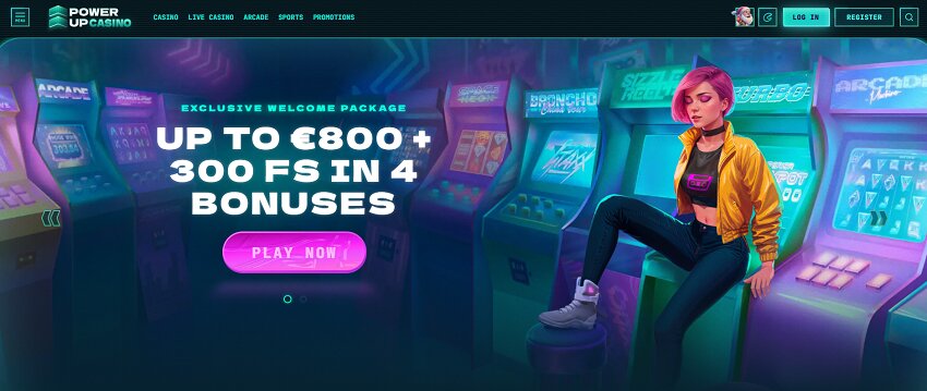 PowerUp Casino Home Page